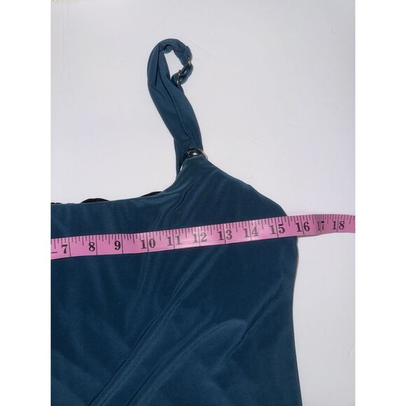 Miraclesuit Razzle Dazzle Asymmetrical Drape Tankini Top/Bottom 2 Pc Swimsuit 8 - Picture 11 of 16